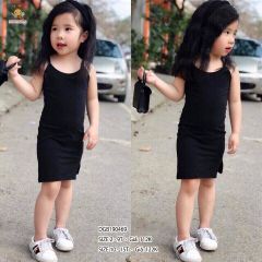 Đầm hai dây body kèm băng đô  dễ thương cho bé gái DGB190470