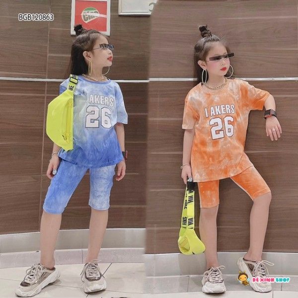 [XẢ KHO] Bộ thun lửng loang màu số 26 dễ thương cho bé gái BGB120860