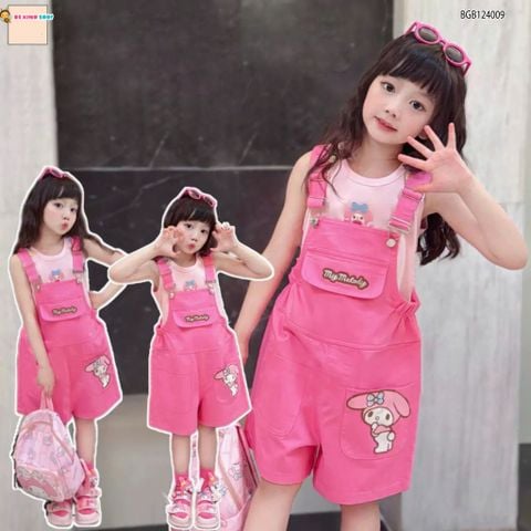 Set yếm kèm áo thỏ Melody dễ thương cho bé gái BGB124009