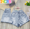 Quần sort jeans wash rách dễ thương cho bé gái QGB17493