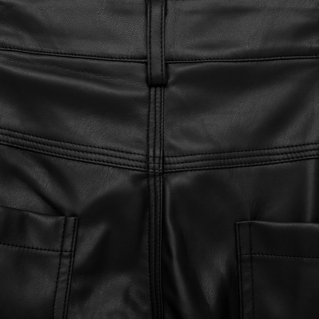 FLARE LEATHER PANTS - BLACK – NGO