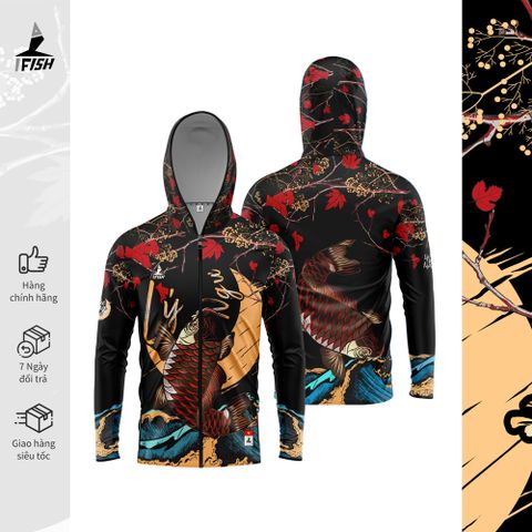 Áo đi câu cá đẹp lý ngư vọng nguyệt