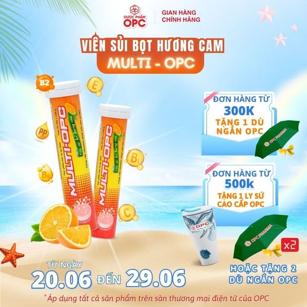  TPBVSK Viên sủi bọt hương cam MULTI - OPC® 
