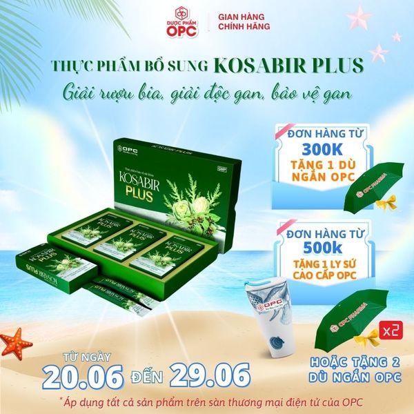  (TPBVSK) Kosabir Plus (3 hộp 10 gói x 15 ml) 