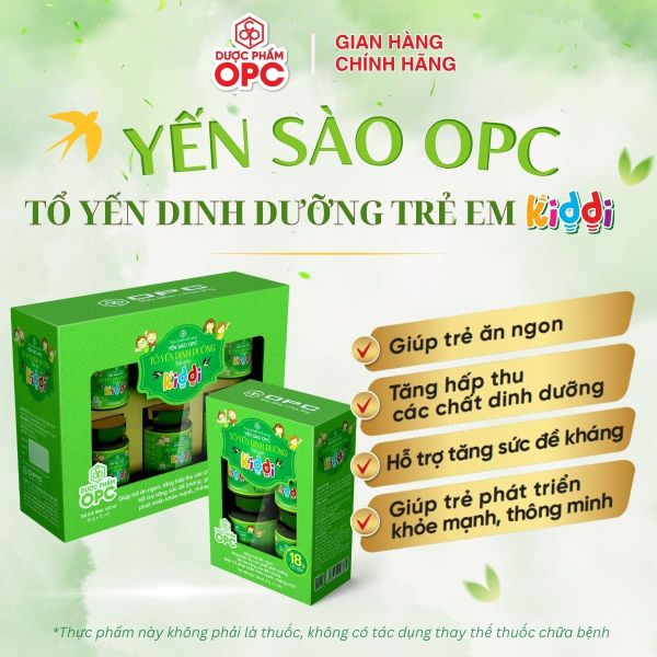  TPBS. YẾN SÀO OPC - TỔ YẾN DINH DƯỠNG TRẺ EM (KIDDI) 