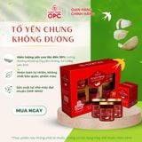  TPBS. YẾN SÀO OPC - TỔ YẾN CHƯNG KHÔNG ĐƯỜNG (Hộp 4 và 6 lọ) 