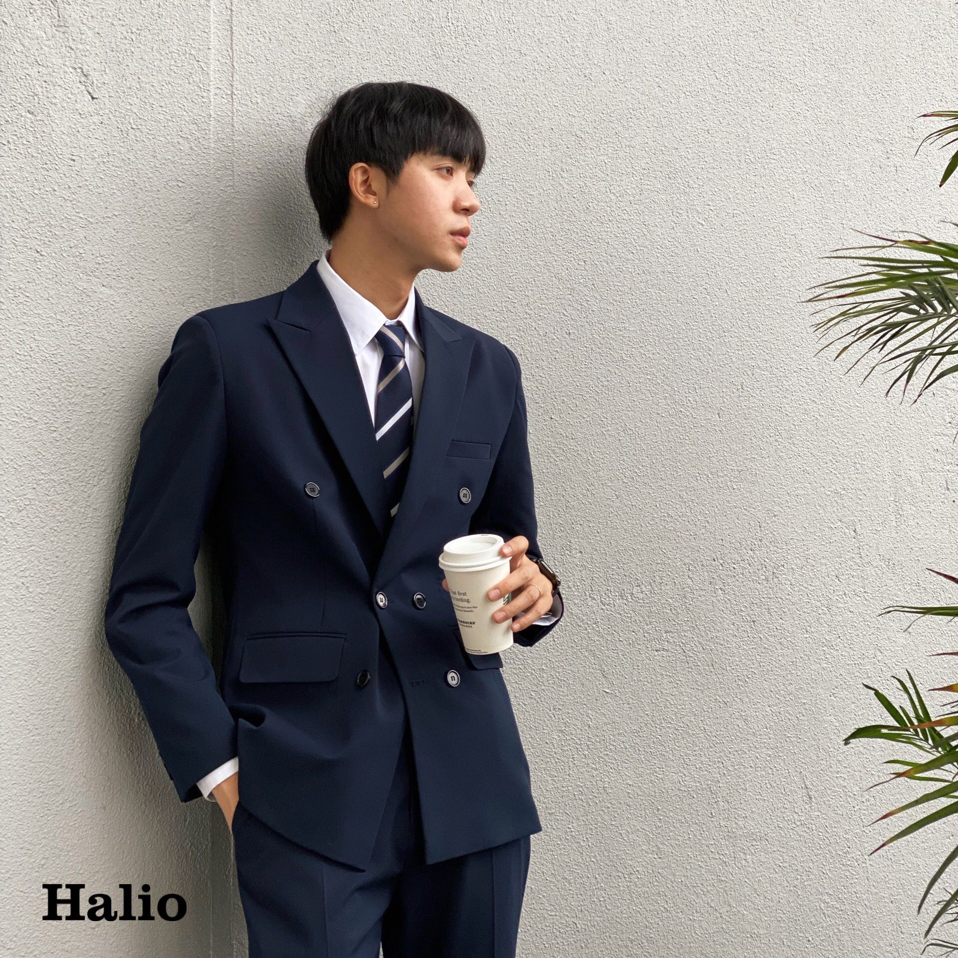 Blazer Áo vest dạ Nam AV21 màu Đen 6 khuy xẻ cạnh