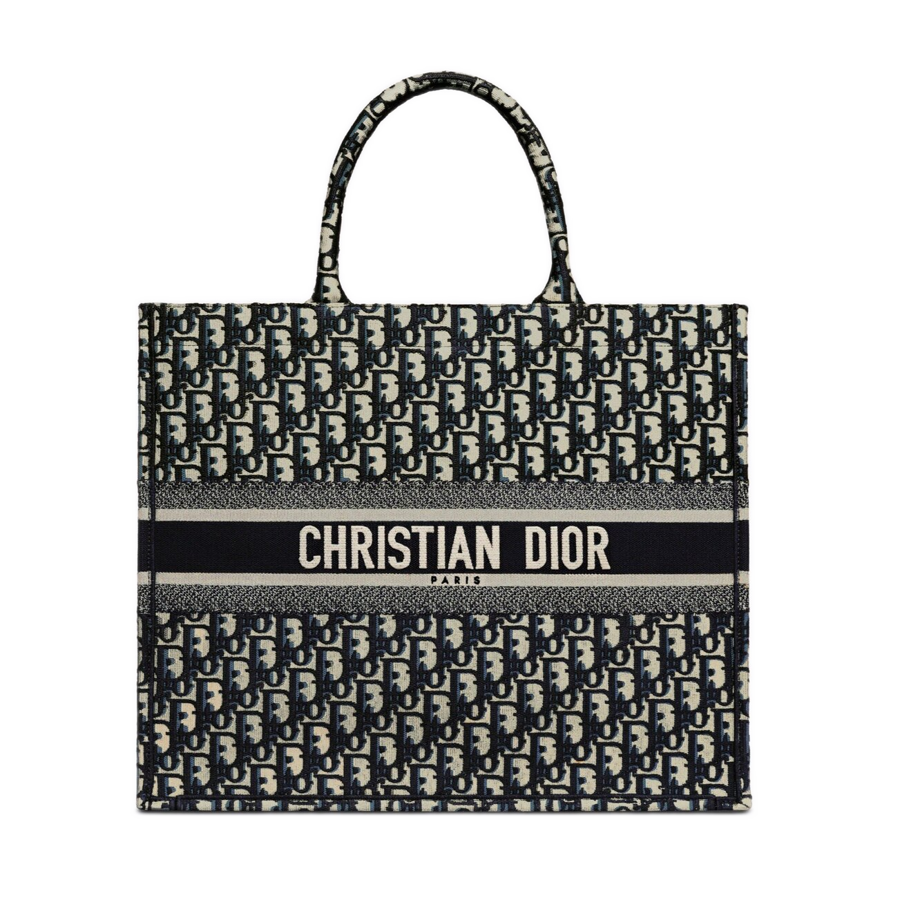 Túi Small Dior Book Tote Grey Dior Oblique Embroidery  97Luxury