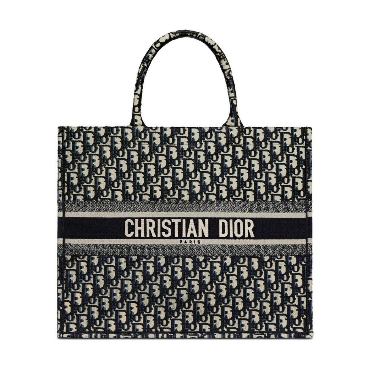 Túi Small Dior Book Tote Grey Dior Oblique Embroidery  97Luxury