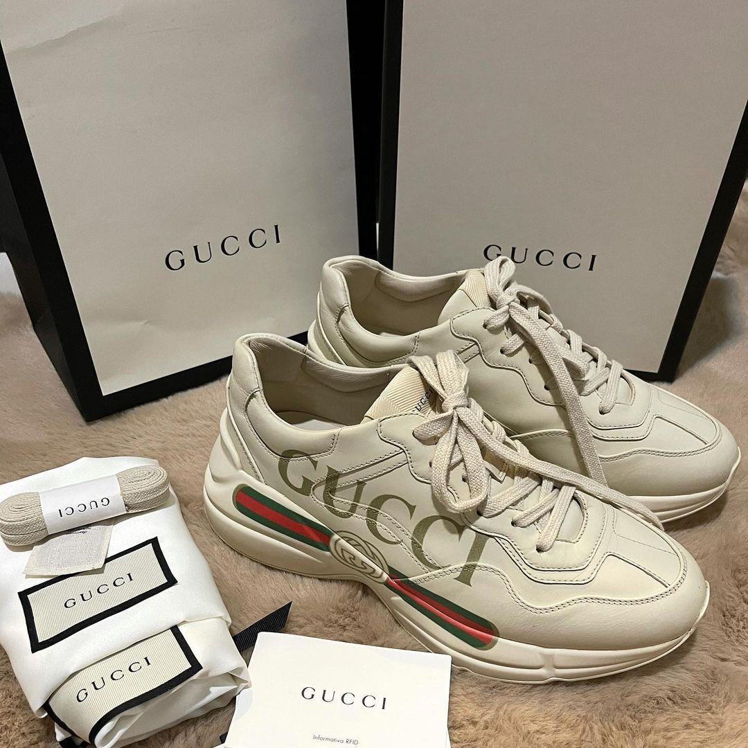 Giày Gucci Rhyton Logo Leather Sneaker – 7thkingdom