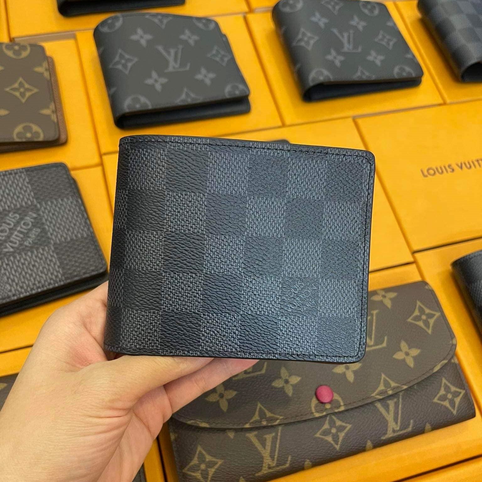 Multiple Wallet Damier Graphite Canvas - Personalisation