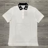  Áo Polo Burberry Logo Intarsia Cotton Piqué Polo Shirt In White 