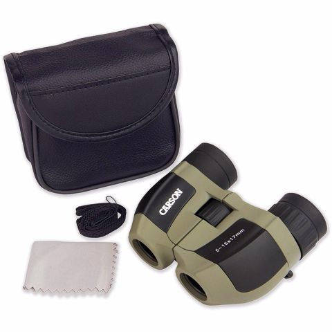 Ống nhòm CARSON MINI Zoom 5-15x17mm ULTRA COMPACT BINOCULARS MZ-517