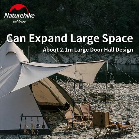 Lều Glamping 5-8 người bát giác kim tự tháp Naturehike Octagon Pyramid NH20ZP014