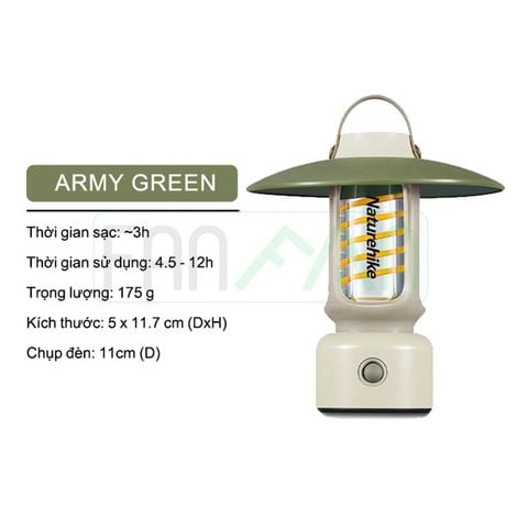 Đèn bão cắm trại treo lều Glamping Naturehike Lantern CNH22DQ024