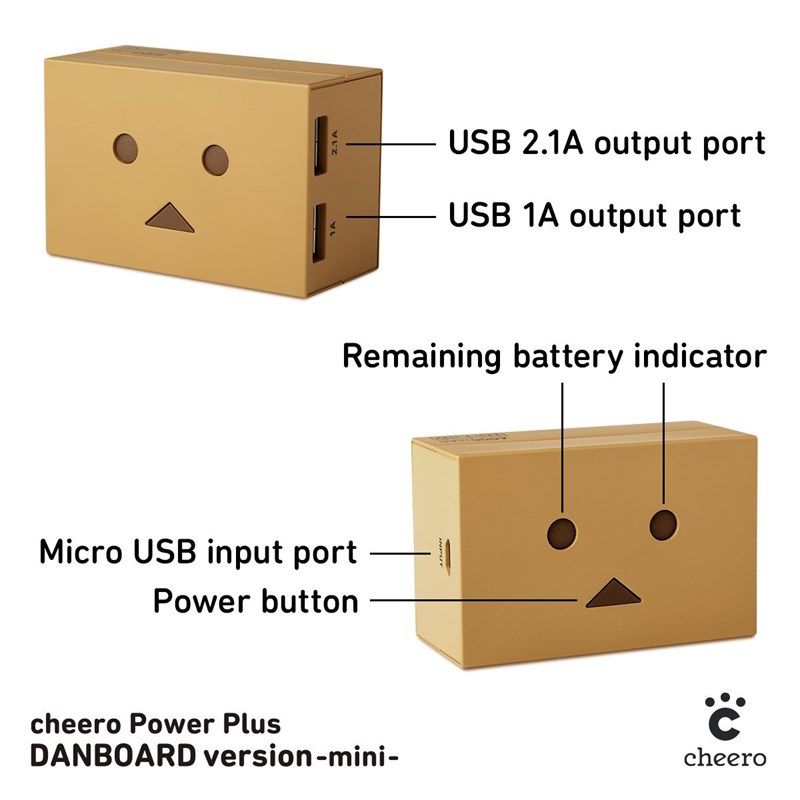 Pin dự phòng 2 cổng sạc DANBOARD Mini - 6000mAh Cheero