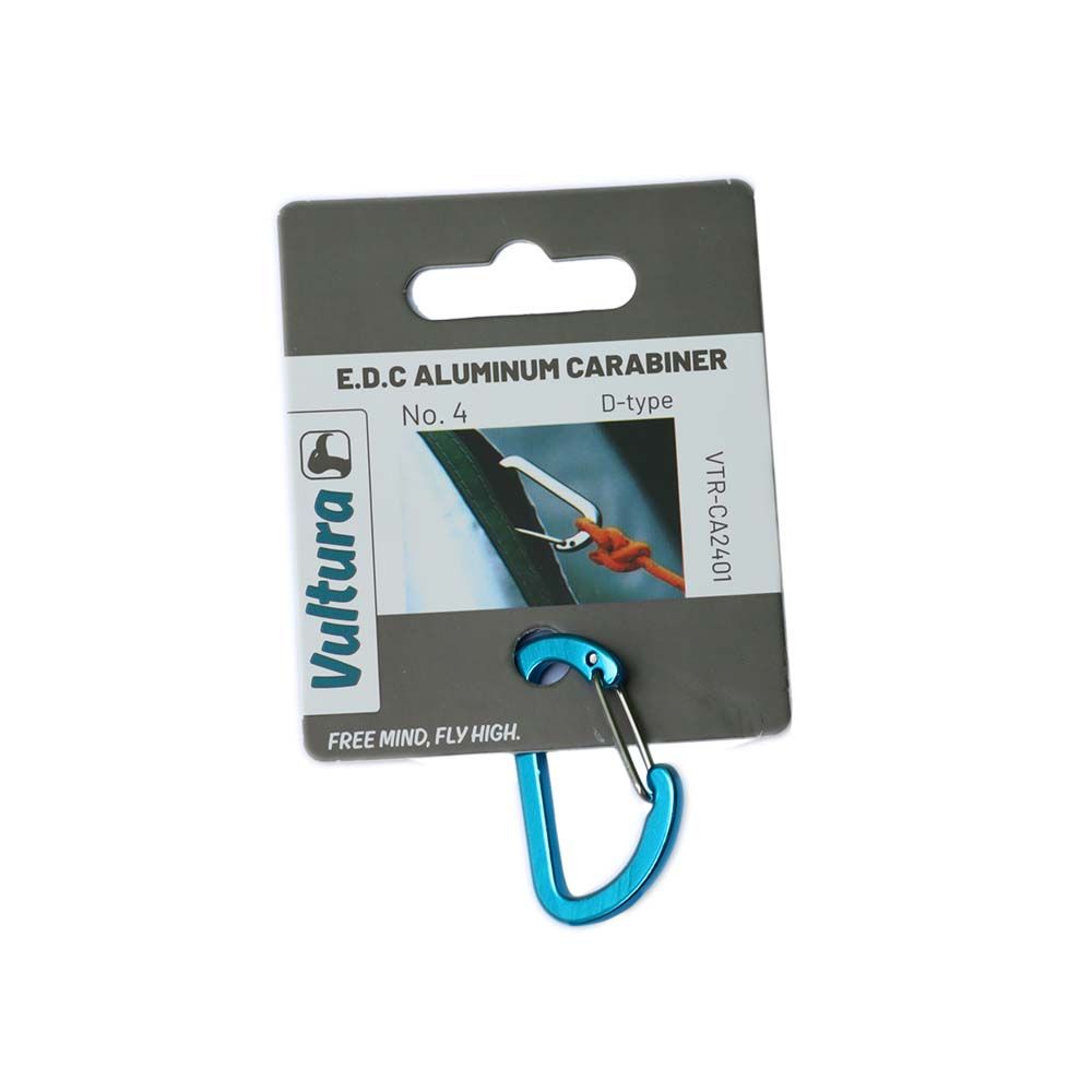 Carabiner nhôm chữ D số 4 Vultura VTR-CA2401
