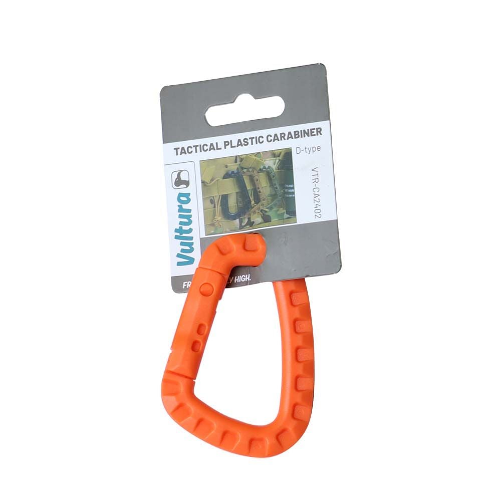 Carabiner tactical plastic chữ D Vultura VTR-CA2402