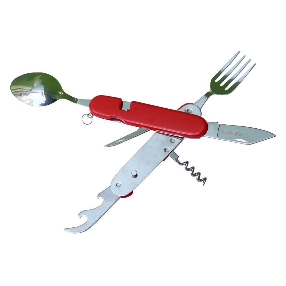 Bộ đồ ăn 2 mảnh dao muỗng nĩa dã ngoại 6 trong 1 Vultura VTR-TW2402