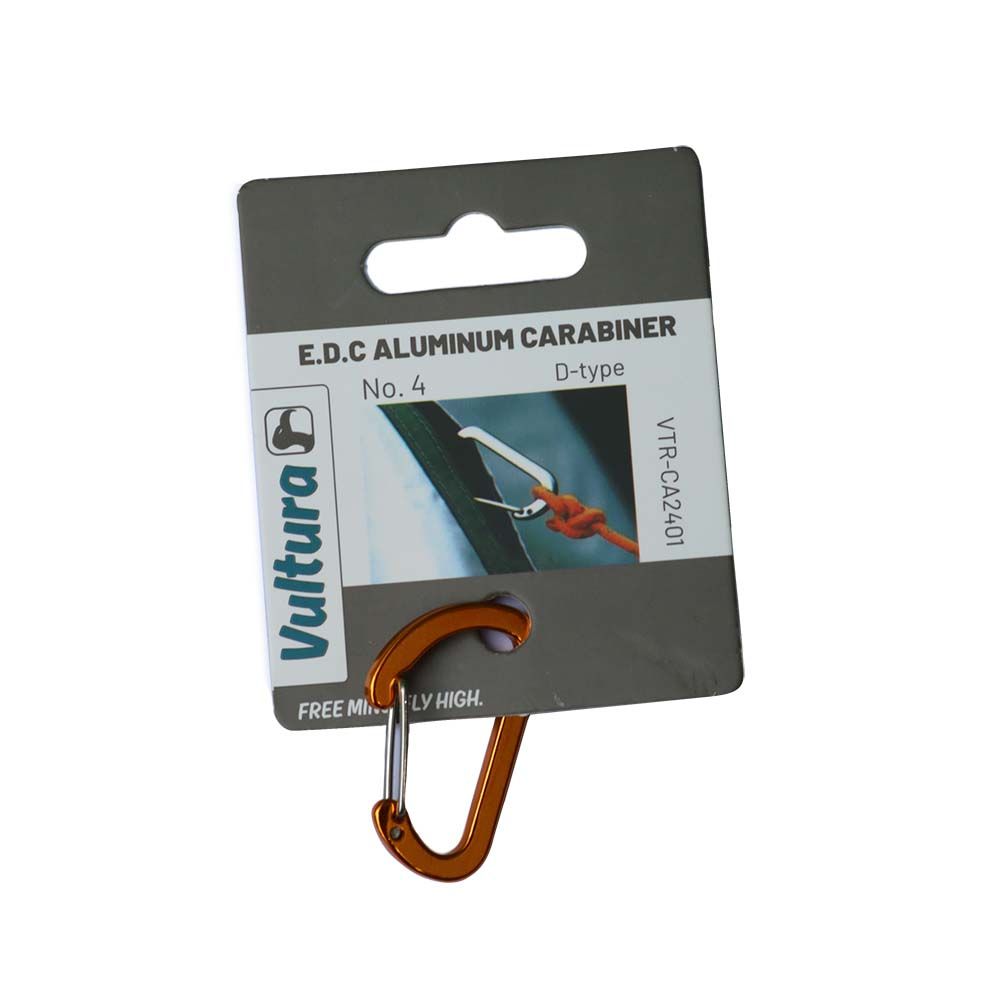 Carabiner nhôm chữ D số 4 Vultura VTR-CA2401