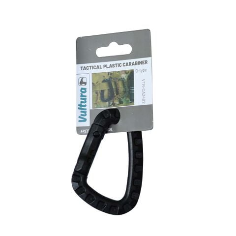 Carabiner tactical plastic chữ D Vultura VTR-CA2402
