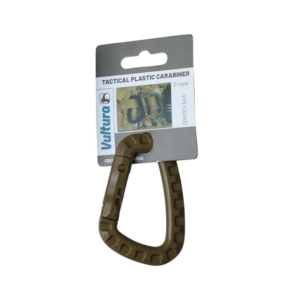 Carabiner tactical plastic chữ D Vultura VTR-CA2402
