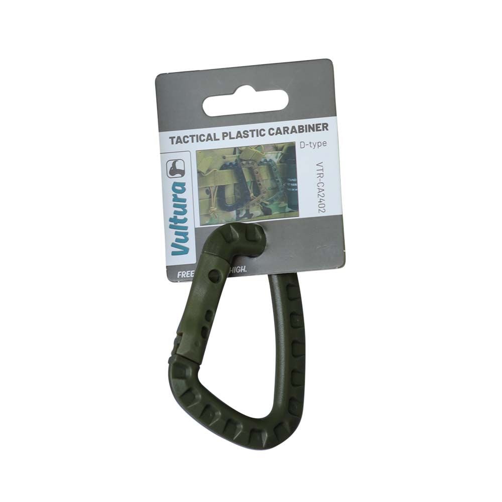 Carabiner tactical plastic chữ D Vultura VTR-CA2402