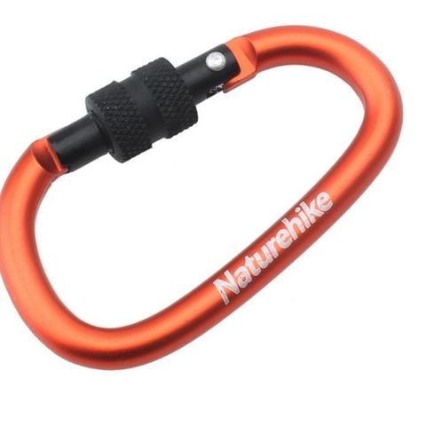 MÓC NHÔM CARABINER KHOÁ VẶN NATUREHIKE 8CM NH15A008-D