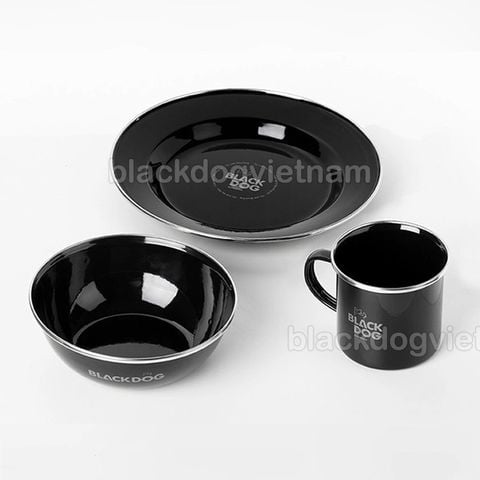 Bát đĩa tráng men dã ngoại Blackdog BD-YC004 / BD-YC005 / BD-YC006