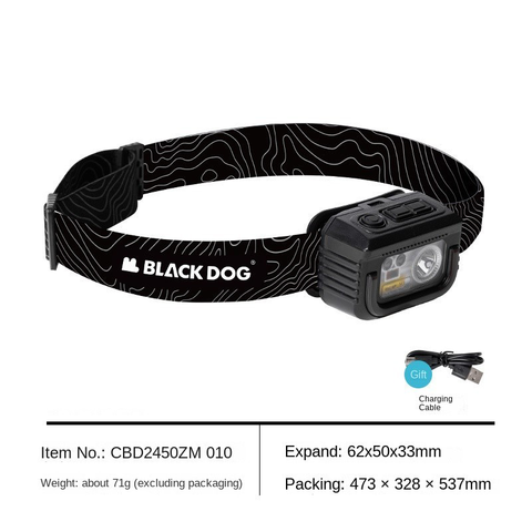 Đèn pin đội đầu cắm trại cảm biến vẫy tay Blackdog CBD2450ZM010