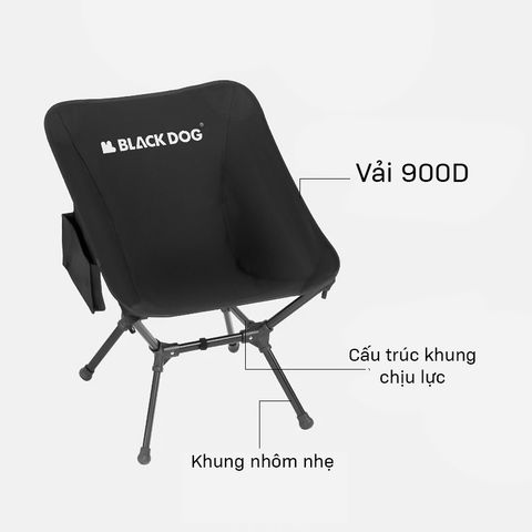 Ghế xếp cắm trại tựa lưng điều chỉnh độ cao Blackdog BD-YLY005