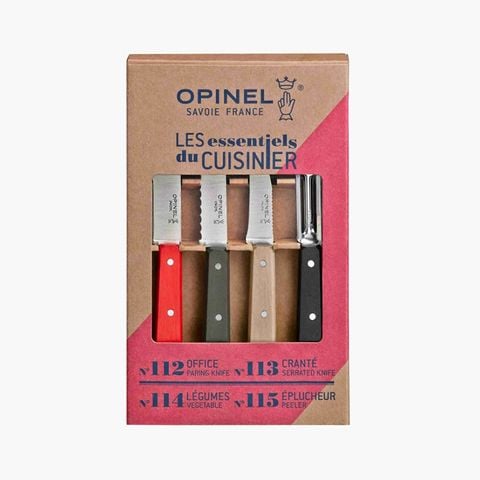 Bộ 4 dao bếp cắt tỉa rau củ dã ngoại Opinel Les Essentiels