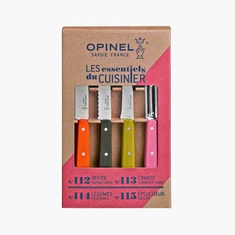 Bộ 4 dao bếp cắt tỉa rau củ dã ngoại Opinel Les Essentiels