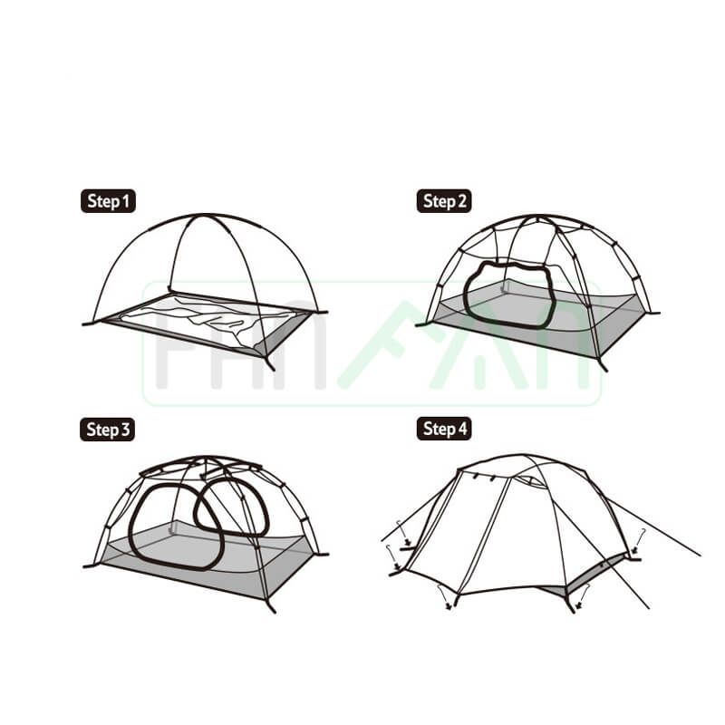 Lều 2 - 3 người, 2 lớp Naturehike  CNK2300ZP024