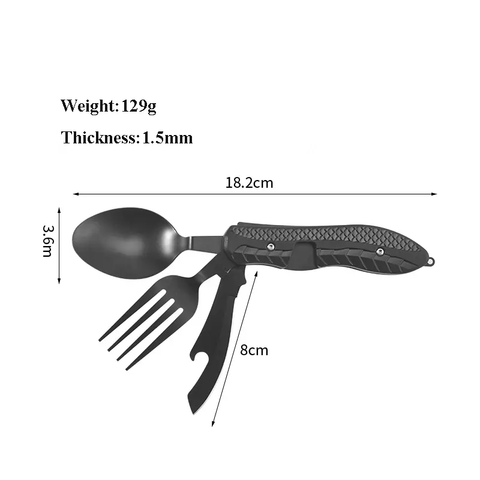 Bộ dao muỗng nĩa 4 trong 1 xếp gọn có thể tách rời Vultura VTR-TW2401