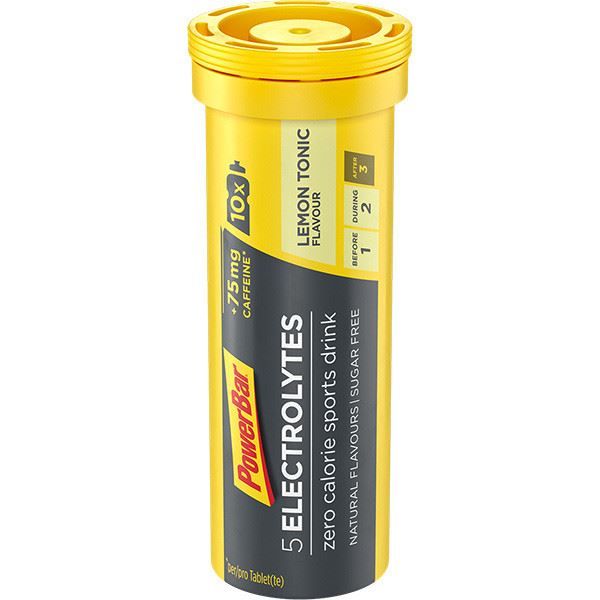 Sủi bổ sung điện giải PowerBar 5 Electrolytes, Lemon Tonic Boost (Caffeine)