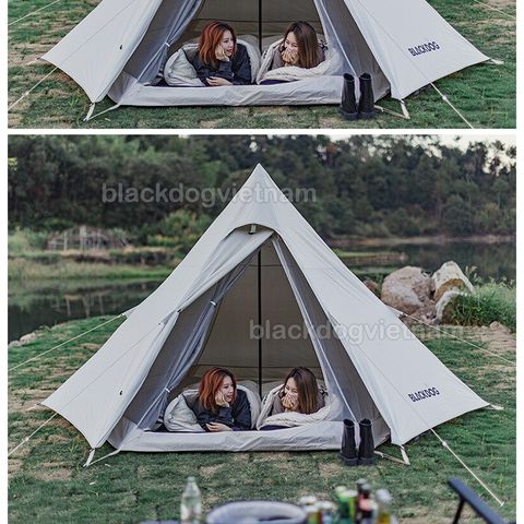 Lều glamping 3-4 người lục giác kim tự tháp BlackDog BD-ZP003