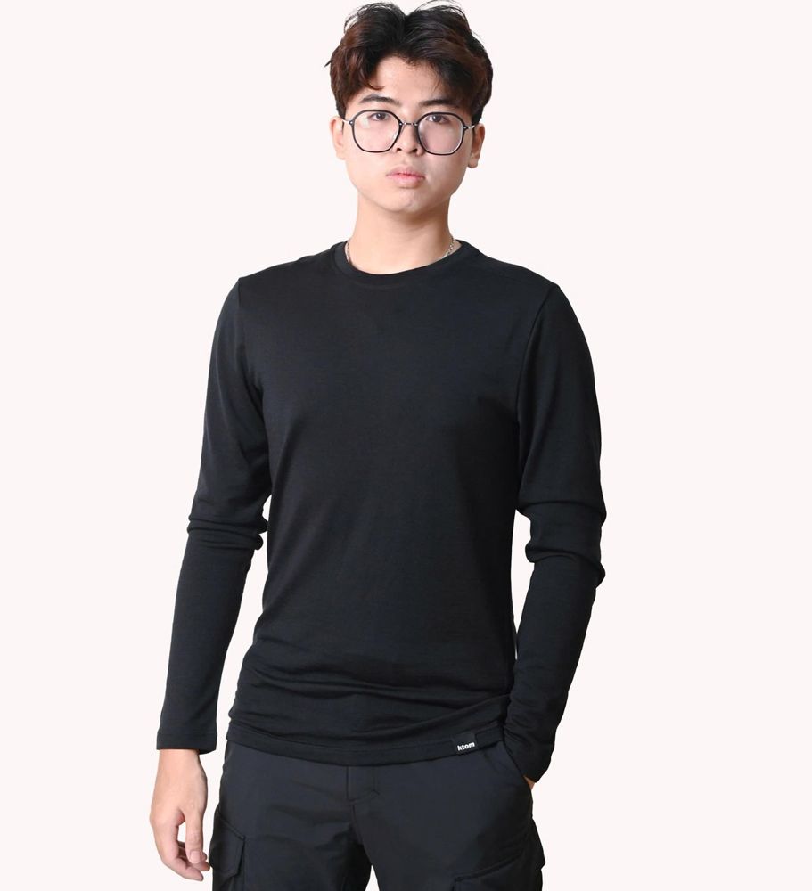 Áo thun lông cừu giữ nhiệt nam Ktom K156