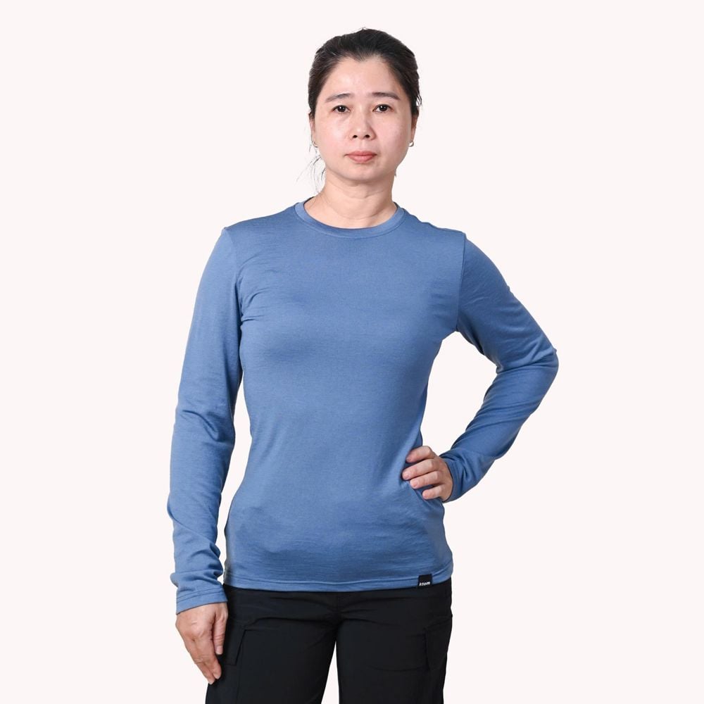 Áo thun lông cừu giữ nhiệt nữ Ktom K157