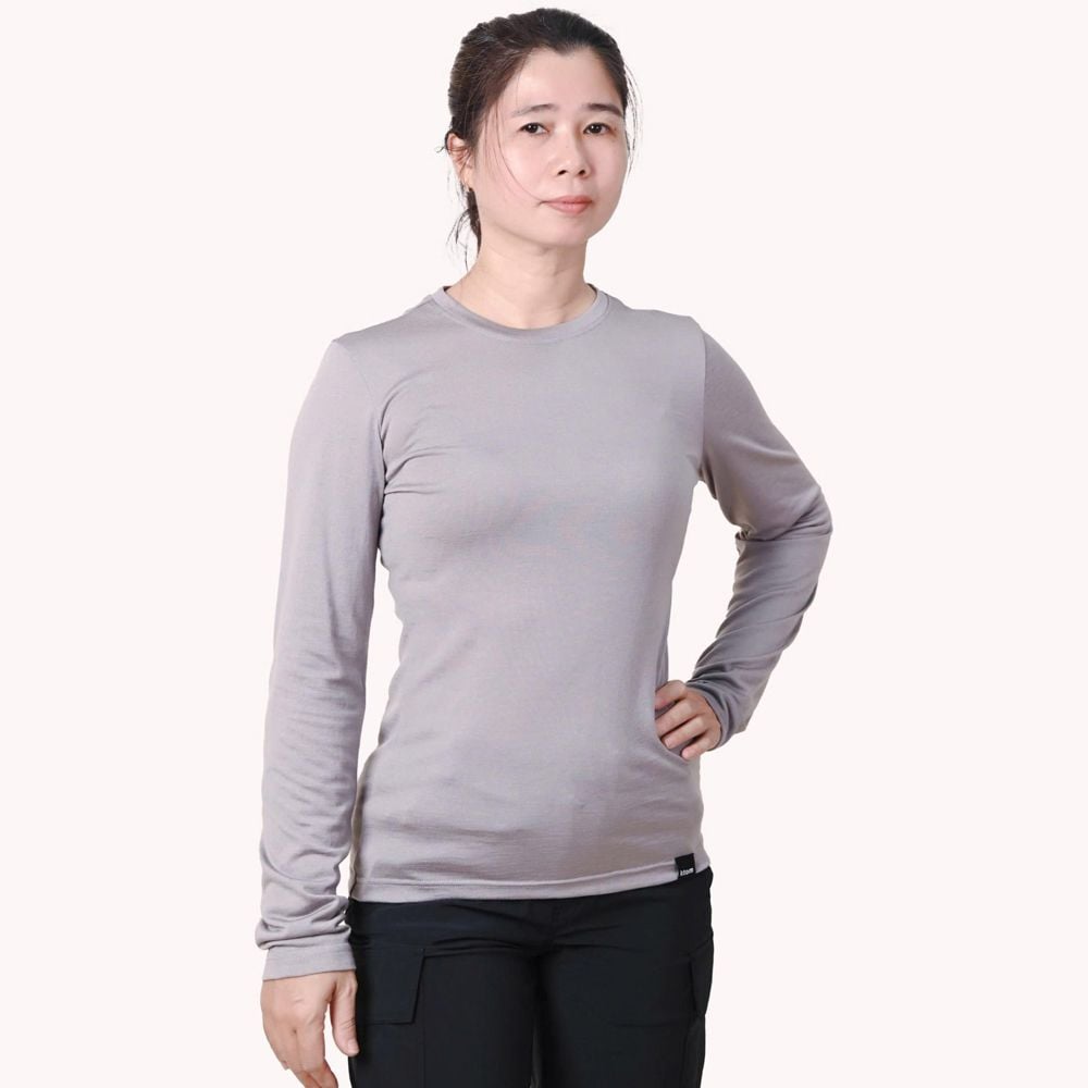 Áo thun lông cừu giữ nhiệt nữ Ktom K157