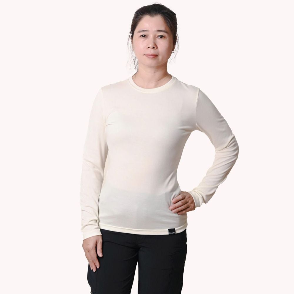 Áo thun lông cừu giữ nhiệt nữ Ktom K157