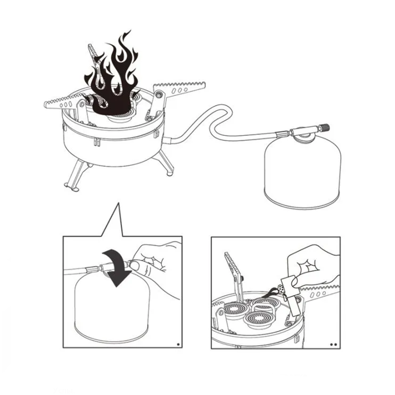 Bếp gas cắm trại mini IGT 3 đầu đốt Naturehike CNK2450CF019