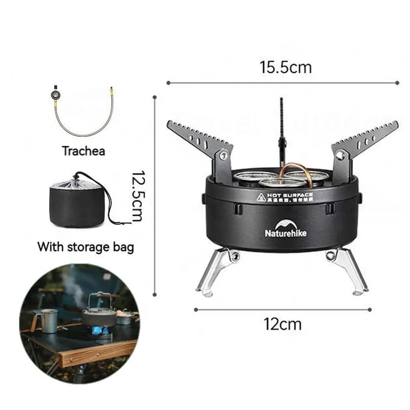 Bếp gas cắm trại mini IGT 3 đầu đốt Naturehike CNK2450CF019