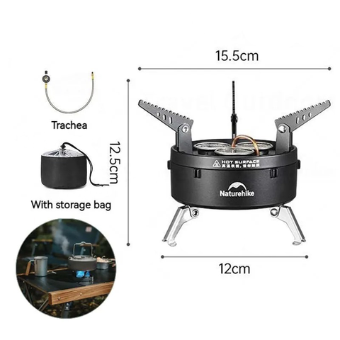Bếp gas cắm trại mini IGT 3 đầu đốt Naturehike CNK2450CF019
