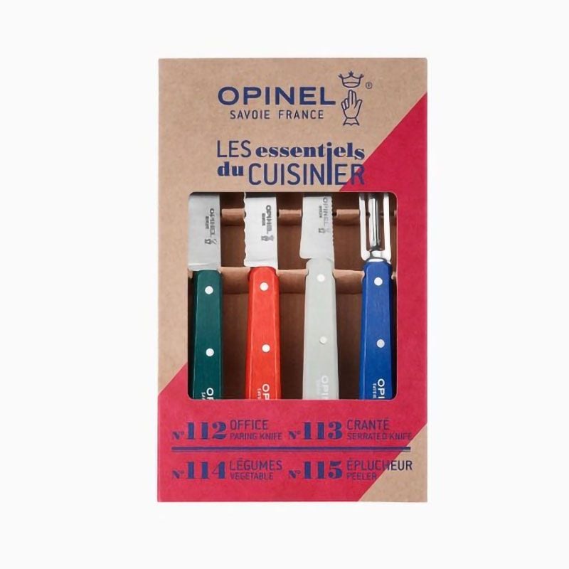 Bộ 4 dao bếp cắt tỉa rau củ dã ngoại Opinel Les Essentiels
