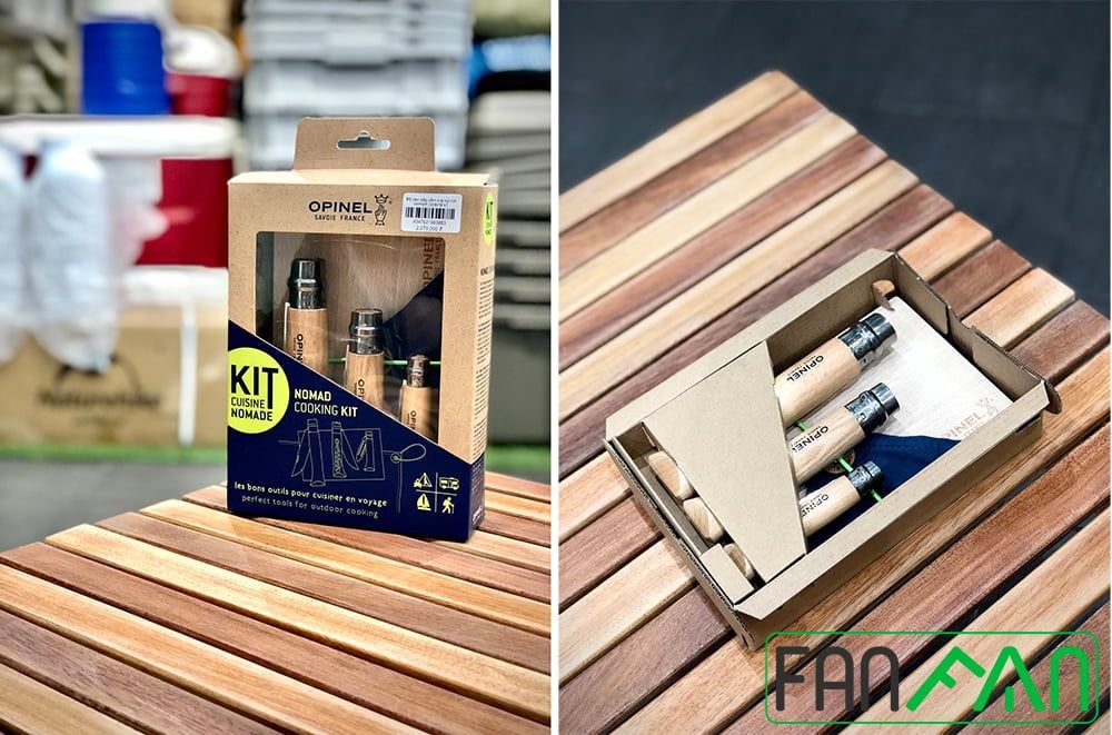 Bộ dao bếp cắm trại Opinel Nomad cooking kit - 2177