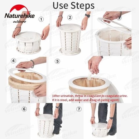 Toilet cắm trại kiêm thùng rác gấp gọn Naturehike NH22SJ00B