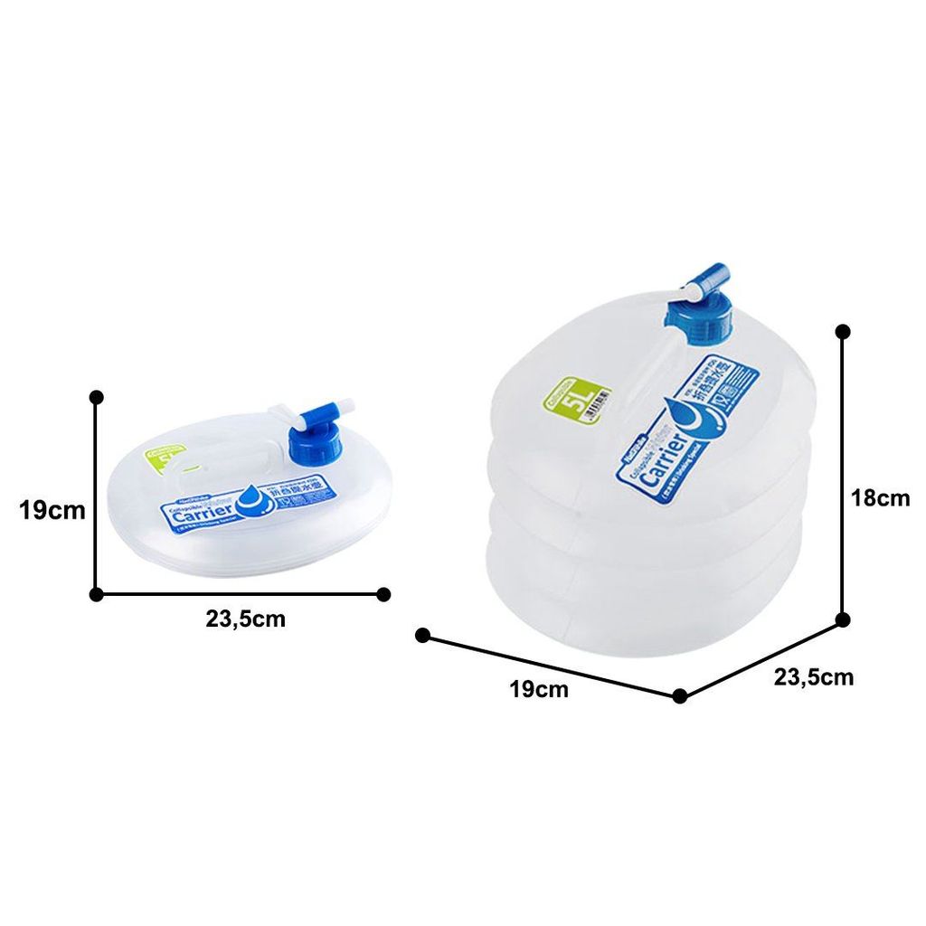 Can đựng nước xếp gọn Naturehike 5L NH14S002-T