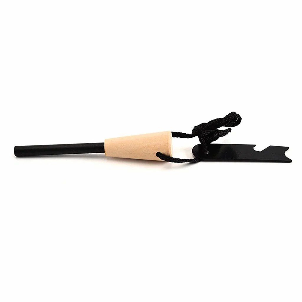 Cây đánh lửa sinh tồn Ferro rod cán gỗ Vultura VTR-FS2401