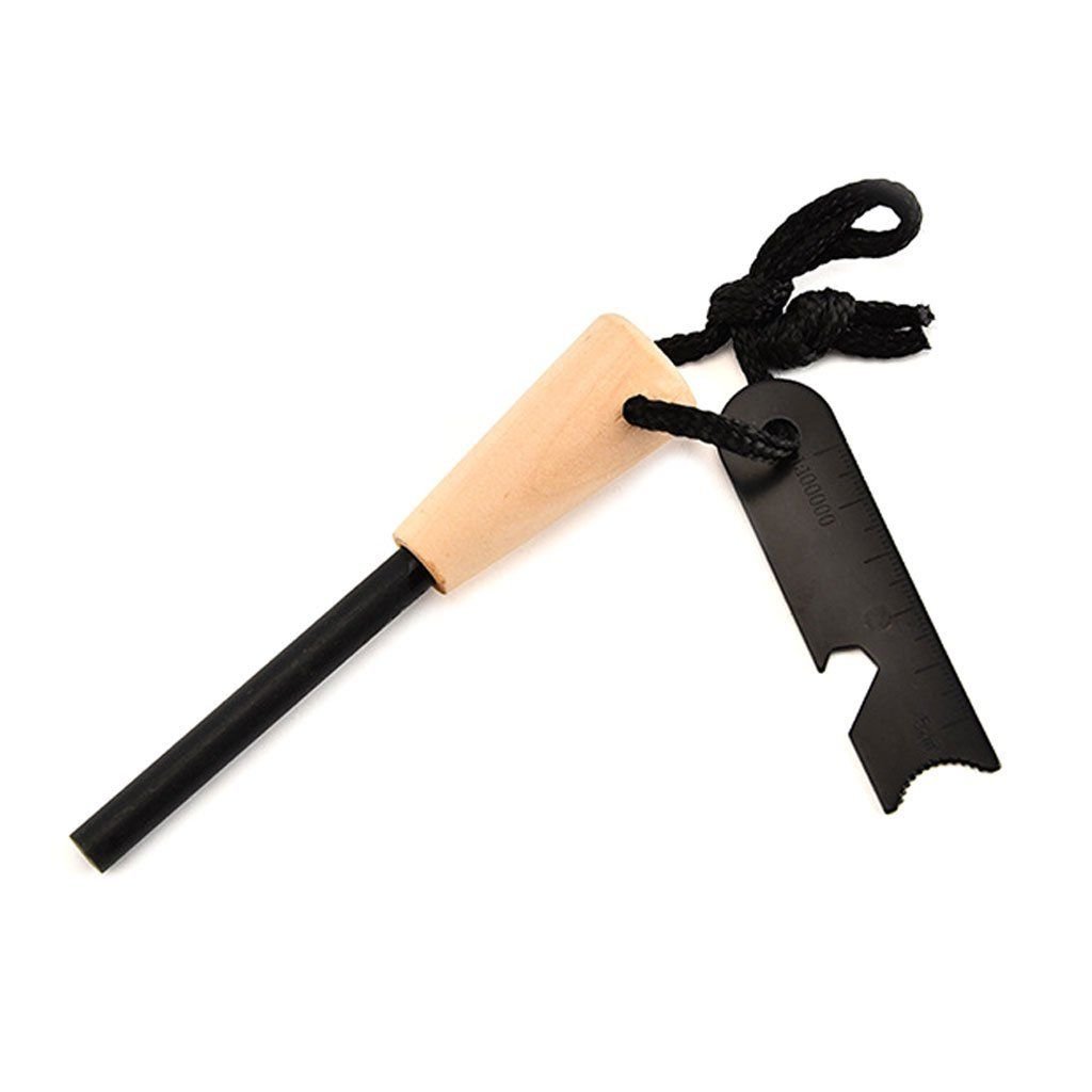 Cây đánh lửa sinh tồn Ferro rod cán gỗ Vultura VTR-FS2401